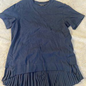 MADEWELL- short sleeve pleated detail *NEVERWORN*